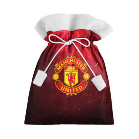 Подарочный 3D мешок с принтом Манчестер Юнайтед в Новосибирске, 100% полиэстер | Размер: 29*39 см | Тематика изображения на принте: апл | манчестер юнайтед | футбол