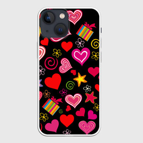 Чехол для iPhone 13 mini с принтом Любовь в Новосибирске,  |  | love is | любовь | подарки | сердца