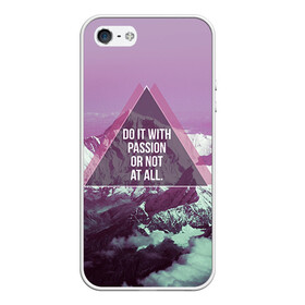 Чехол для iPhone 5/5S матовый с принтом Горы в Новосибирске, Силикон | Область печати: задняя сторона чехла, без боковых панелей | hipster | swag | горы | свег | свэг | снег | хипстер | хисптеры | цитата