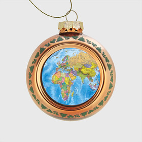 Стеклянный ёлочный шар с принтом Карта в Новосибирске, Стекло | Диаметр: 80 мм | map | world | глобус | мир | россия