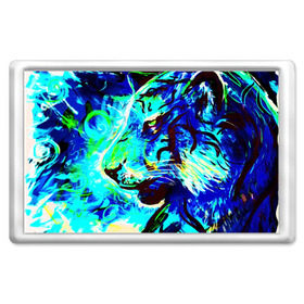 Магнит 45*70 с принтом Blue tiger в Новосибирске, Пластик | Размер: 78*52 мм; Размер печати: 70*45 | blue tiger | counter strike | cs | game | go | игры