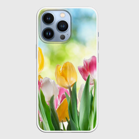 Чехол для iPhone 13 Pro с принтом Тюльпаны в Новосибирске,  |  | букет | цветы