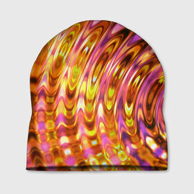 Шапка 3D с принтом Красочная волна в Новосибирске, 100% полиэстер | универсальный размер, печать по всей поверхности изделия | 