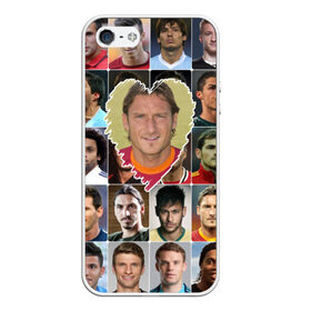 Чехол силиконовый для Телефон Apple iPhone 5/5S с принтом Франческо Тотти - лучший в Новосибирске, Силикон | Область печати: задняя сторона чехла, без боковых панелей | francesco totti | лучший футболист | любимый игрок | сердце | франческо тотти | футбол | я люблю