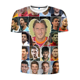 Мужская футболка 3D спортивная с принтом Франческо Тотти - лучший в Новосибирске, 100% полиэстер с улучшенными характеристиками | приталенный силуэт, круглая горловина, широкие плечи, сужается к линии бедра | francesco totti | лучший футболист | любимый игрок | сердце | франческо тотти | футбол | я люблю