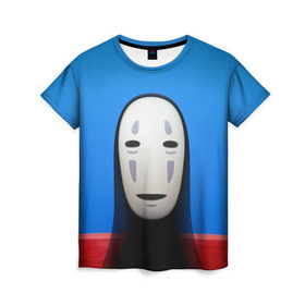 Женская футболка 3D с принтом Унесённые призраками в Новосибирске, 100% полиэфир ( синтетическое хлопкоподобное полотно) | прямой крой, круглый вырез горловины, длина до линии бедер | spirited away | миядзаки | хаяо