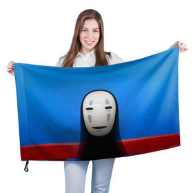 Флаг 3D с принтом Унесённые призраками в Новосибирске, 100% полиэстер | плотность ткани — 95 г/м2, размер — 67 х 109 см. Принт наносится с одной стороны | spirited away | миядзаки | хаяо