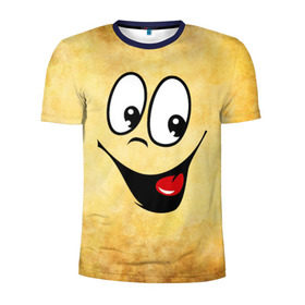 Мужская футболка 3D спортивная с принтом Заразительная улыбка в Новосибирске, 100% полиэстер с улучшенными характеристиками | приталенный силуэт, круглая горловина, широкие плечи, сужается к линии бедра | веселье | заразительная улыбка | мордочка | позитив | прикол | рожица | смайл | смех | улыбка | умора | хорошее настроение | юмор