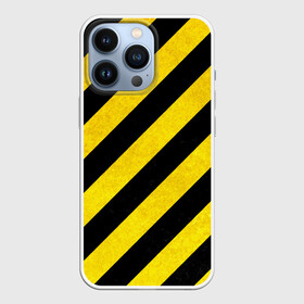 Чехол для iPhone 13 Pro с принтом Полоски в Новосибирске,  |  | абстракция | желтый | линии | полоски | черный