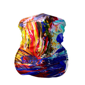 Бандана-труба 3D с принтом Краска в Новосибирске, 100% полиэстер, ткань с особыми свойствами — Activecool | плотность 150‒180 г/м2; хорошо тянется, но сохраняет форму | абстракция красок | гранж | краска | разводы | текстуры | цветные