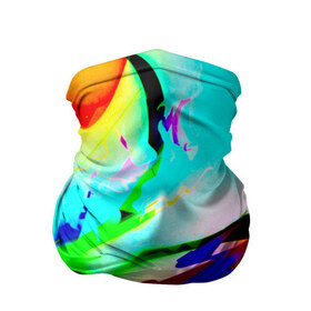 Бандана-труба 3D с принтом Цветные краски в Новосибирске, 100% полиэстер, ткань с особыми свойствами — Activecool | плотность 150‒180 г/м2; хорошо тянется, но сохраняет форму | абстракция красок | гранж | краска | разводы | текстуры | цветные