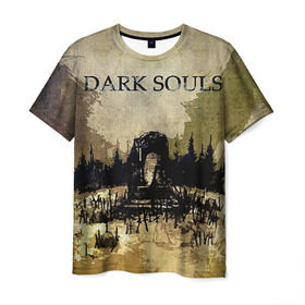 Мужская футболка 3D с принтом Dark Souls 19 в Новосибирске, 100% полиэфир | прямой крой, круглый вырез горловины, длина до линии бедер | dark souls