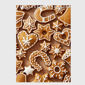 Скетчбук с принтом печенье в Новосибирске, 100% бумага
 | 48 листов, плотность листов — 100 г/м2, плотность картонной обложки — 250 г/м2. Листы скреплены сверху удобной пружинной спиралью | christmas | cookies | decoration | merry | xmas | выпечка | глазурь | новый год | рождество | сладко