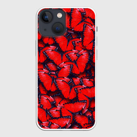 Чехол для iPhone 13 mini с принтом Бабочки в Новосибирске,  |  | красная