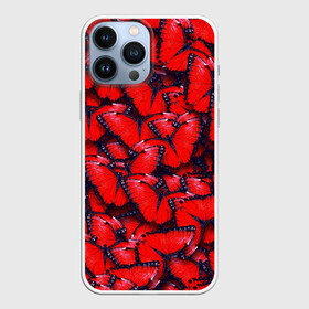 Чехол для iPhone 13 Pro Max с принтом Бабочки в Новосибирске,  |  | красная