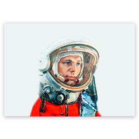 Поздравительная открытка с принтом Гагарин в Новосибирске, 100% бумага | плотность бумаги 280 г/м2, матовая, на обратной стороне линовка и место для марки
 | Тематика изображения на принте: space | гагарин | космос | россия