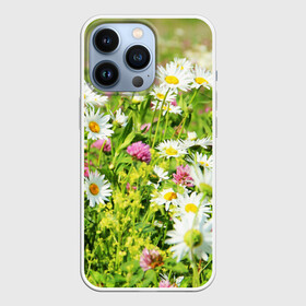 Чехол для iPhone 13 Pro с принтом Полевые цветы 3 в Новосибирске,  |  | поле | полевые цветы | цветы