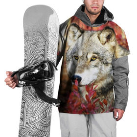 Накидка на куртку 3D с принтом Волк в Новосибирске, 100% полиэстер |  | волк | хищник