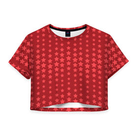 Женская футболка 3D укороченная с принтом Звёздочки в Новосибирске, 100% полиэстер | круглая горловина, длина футболки до линии талии, рукава с отворотами | гламур | звездочки | звёзды | оформление | пафос | праздник | слой | текстура | трайбл | узор | фон