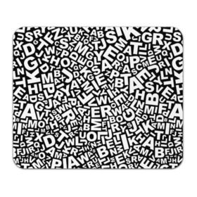 Коврик прямоугольный с принтом Английский алфавит в Новосибирске, натуральный каучук | размер 230 х 185 мм; запечатка лицевой стороны | алфавит | английский язык | буквы | оформление | слой | текстура | трайбл | узор | фон