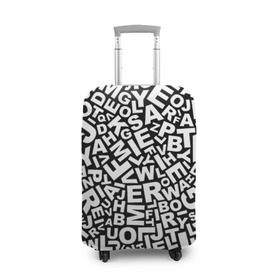 Чехол для чемодана 3D с принтом Английский алфавит в Новосибирске, 86% полиэфир, 14% спандекс | двустороннее нанесение принта, прорези для ручек и колес | алфавит | английский язык | буквы | оформление | слой | текстура | трайбл | узор | фон