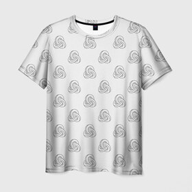 Мужская футболка 3D с принтом Лента Мёбиуса в Новосибирске, 100% полиэфир | прямой крой, круглый вырез горловины, длина до линии бедер | Тематика изображения на принте: абстракция | иллюзия | фигура
