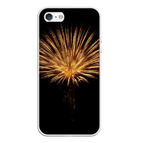Чехол силиконовый для Телефон Apple iPhone 5/5S с принтом Фейерверк в Новосибирске, Силикон | Область печати: задняя сторона чехла, без боковых панелей | взрыв | грохот | красота | огни | праздник | салют | фейерверк | шум