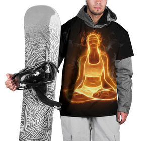 Накидка на куртку 3D с принтом Пламенная медитация в Новосибирске, 100% полиэстер |  | Тематика изображения на принте: аштанга | здоровье | зож | йога | кундалини | лотос | медитация | огонь | пламя | силуэт | спорт | страсть | тонус