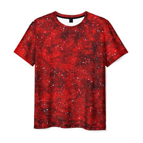 Мужская футболка 3D с принтом Red Star в Новосибирске, 100% полиэфир | прямой крой, круглый вырез горловины, длина до линии бедер | абстракция | арт | брызги | краска | красный | цветные