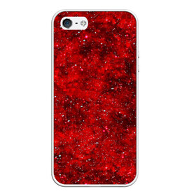 Чехол силиконовый для Телефон Apple iPhone 5/5S с принтом Red Star в Новосибирске, Силикон | Область печати: задняя сторона чехла, без боковых панелей | абстракция | арт | брызги | краска | красный | цветные