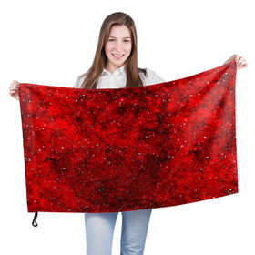 Флаг 3D с принтом Red Star в Новосибирске, 100% полиэстер | плотность ткани — 95 г/м2, размер — 67 х 109 см. Принт наносится с одной стороны | Тематика изображения на принте: абстракция | арт | брызги | краска | красный | цветные