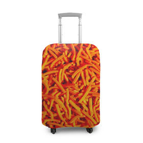 Чехол для чемодана 3D с принтом Морковь в Новосибирске, 86% полиэфир, 14% спандекс | двустороннее нанесение принта, прорези для ручек и колес | морковь | овощи | оранжевый | салат
