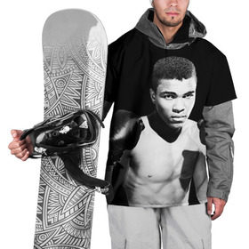 Накидка на куртку 3D с принтом Muhammad ali 2 в Новосибирске, 100% полиэстер |  | ali | boxing |  muhammad ali | али | бокс | боксер | мухамад. мухаммад | мухамед али | мухаммед | мухаммед али
