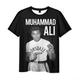 Мужская футболка 3D с принтом Muhammad Ali в Новосибирске, 100% полиэфир | прямой крой, круглый вырез горловины, длина до линии бедер | ali | boxing | muhammad ali |   |  muhammad |  бокс | али | боксер | мухамад. мухаммад | мухаммед | мухаммед али