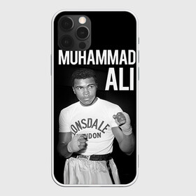 Чехол для iPhone 12 Pro с принтом Muhammad Ali в Новосибирске, силикон | область печати: задняя сторона чехла, без боковых панелей | ali | boxing | muhammad ali |   |  muhammad |  бокс | али | боксер | мухамад. мухаммад | мухаммед | мухаммед али