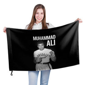Флаг 3D с принтом Muhammad Ali в Новосибирске, 100% полиэстер | плотность ткани — 95 г/м2, размер — 67 х 109 см. Принт наносится с одной стороны | ali | boxing | muhammad ali |   |  muhammad |  бокс | али | боксер | мухамад. мухаммад | мухаммед | мухаммед али