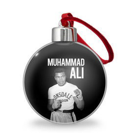 Ёлочный шар с принтом Muhammad Ali в Новосибирске, Пластик | Диаметр: 77 мм | ali | boxing | muhammad ali |   |  muhammad |  бокс | али | боксер | мухамад. мухаммад | мухаммед | мухаммед али