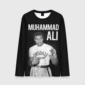 Мужской лонгслив 3D с принтом Muhammad Ali в Новосибирске, 100% полиэстер | длинные рукава, круглый вырез горловины, полуприлегающий силуэт | ali | boxing | muhammad ali |   |  muhammad |  бокс | али | боксер | мухамад. мухаммад | мухаммед | мухаммед али