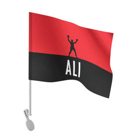 Флаг для автомобиля с принтом Muhammad Ali 3 в Новосибирске, 100% полиэстер | Размер: 30*21 см | ali | boxing |  muhammad |  muhammad ali | али | бокс | боксер | мухамад. мухаммад | мухамед али | мухаммед | мухаммед али
