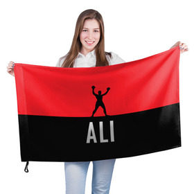 Флаг 3D с принтом Muhammad Ali 3 в Новосибирске, 100% полиэстер | плотность ткани — 95 г/м2, размер — 67 х 109 см. Принт наносится с одной стороны | ali | boxing |  muhammad |  muhammad ali | али | бокс | боксер | мухамад. мухаммад | мухамед али | мухаммед | мухаммед али