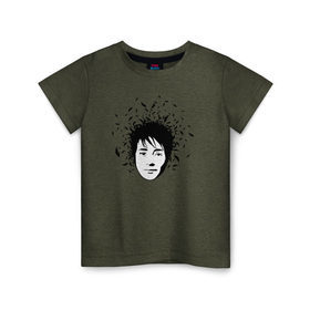 Детская футболка хлопок с принтом Земфира в Новосибирске, 100% хлопок | круглый вырез горловины, полуприлегающий силуэт, длина до линии бедер | zemfira | земфира | рок | русский рок