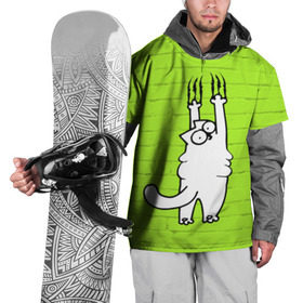 Накидка на куртку 3D с принтом Simon`s cat 3 в Новосибирске, 100% полиэстер |  | fitness | kitty | simon cat | simons | simons cat | голодный кот | для жирных | для толстых | жир | кот | кот саймона | котик | кошка | с котами | саймон | спорт | толстая | толстый | фитнес | фитнесс