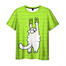 Мужская футболка 3D с принтом Simon`s cat 3 в Новосибирске, 100% полиэфир | прямой крой, круглый вырез горловины, длина до линии бедер | fitness | kitty | simon cat | simons | simons cat | голодный кот | для жирных | для толстых | жир | кот | кот саймона | котик | кошка | с котами | саймон | спорт | толстая | толстый | фитнес | фитнесс