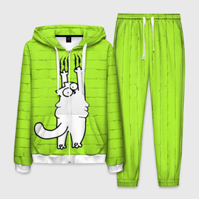 Мужской костюм 3D с принтом Simons cat 3 в Новосибирске, 100% полиэстер | Манжеты и пояс оформлены тканевой резинкой, двухслойный капюшон со шнурком для регулировки, карманы спереди | fitness | kitty | simon cat | simons | simons cat | голодный кот | для жирных | для толстых | жир | кот | кот саймона | котик | кошка | с котами | саймон | спорт | толстая | толстый | фитнес | фитнесс