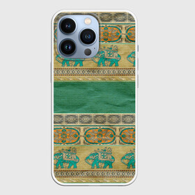 Чехол для iPhone 13 Pro с принтом Орнамент в Новосибирске,  |  | Тематика изображения на принте: индия | орнамент | слон | узон