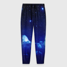 Мужские брюки 3D с принтом Звёздное небо в Новосибирске, 100% полиэстер | манжеты по низу, эластичный пояс регулируется шнурком, по бокам два кармана без застежек, внутренняя часть кармана из мелкой сетки | Тематика изображения на принте: звезды | луна | месяц | ночь