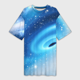 Платье-футболка 3D с принтом Неизведанная галактика в Новосибирске,  |  | Тематика изображения на принте: вселенная | галактика | звёзды | камета | космос | метеориты | метеоры | млечный путь | орбита | планеты | солнечная система
