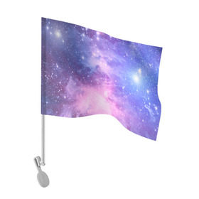 Флаг для автомобиля с принтом Галактика в Новосибирске, 100% полиэстер | Размер: 30*21 см | Тематика изображения на принте: вселенная | галактика | звёзды | камета | космос | метеориты | метеоры | млечный путь | орбита | планеты | солнечная система