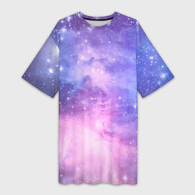 Платье-футболка 3D с принтом Галактика в Новосибирске,  |  | Тематика изображения на принте: вселенная | галактика | звёзды | камета | космос | метеориты | метеоры | млечный путь | орбита | планеты | солнечная система