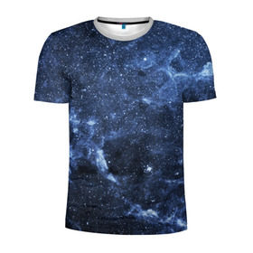 Мужская футболка 3D спортивная с принтом Безмолвный космос в Новосибирске, 100% полиэстер с улучшенными характеристиками | приталенный силуэт, круглая горловина, широкие плечи, сужается к линии бедра | вселенная | галактика | звёзды | камета | космос | метеориты | метеоры | млечный путь | орбита | планеты | солнечная система
